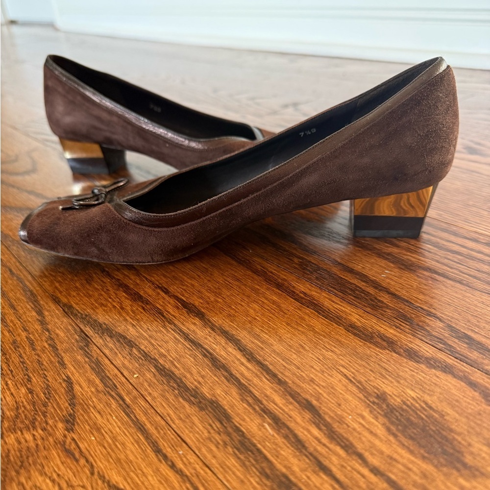 Amalfi Brown Suede Flats - Picture 3 of 3
